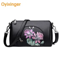 ФОТО oyixinger 2018 women package hand quinquagenarian woman hand painted flower package single shoulder tide portable small package