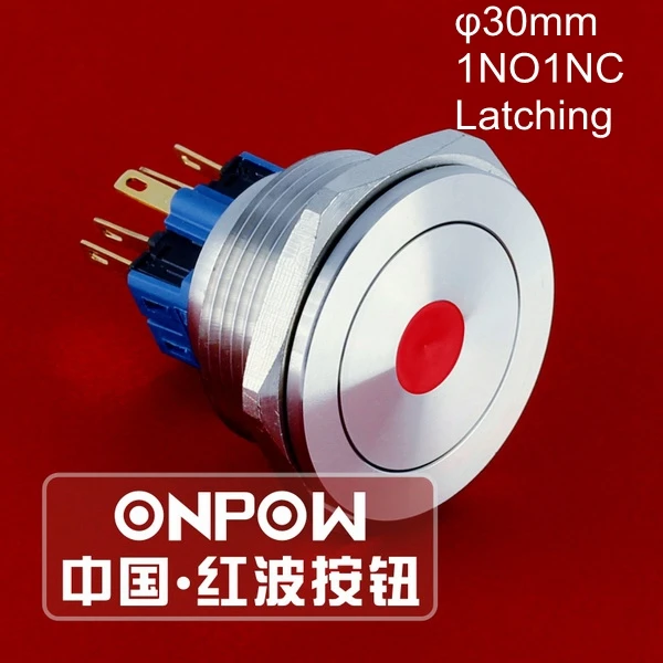 30mm 1NO 1NC 2/3 Position Key Push button Switch LED Color CE BGQ30-12V ROHS 