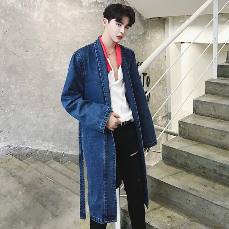 2018 Spring and Autumn are Retro british Style denim Black