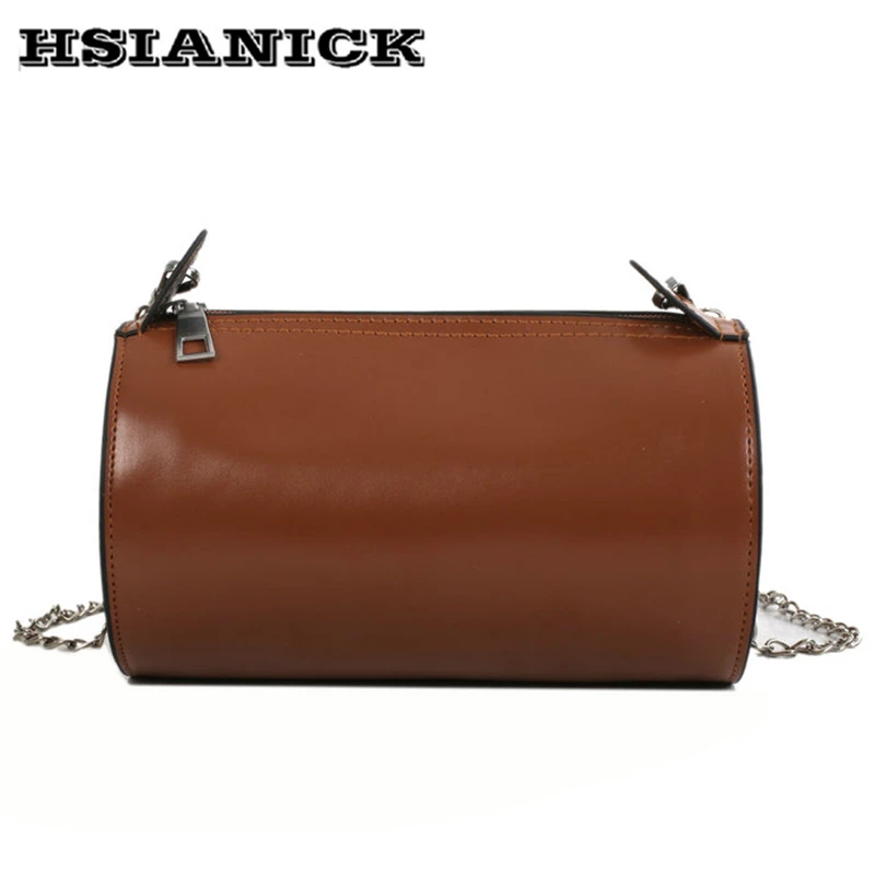 

2019 spring and summer new mini retro small barrel bag fashion Boston design single shoulder bag slung messenger bag handbag