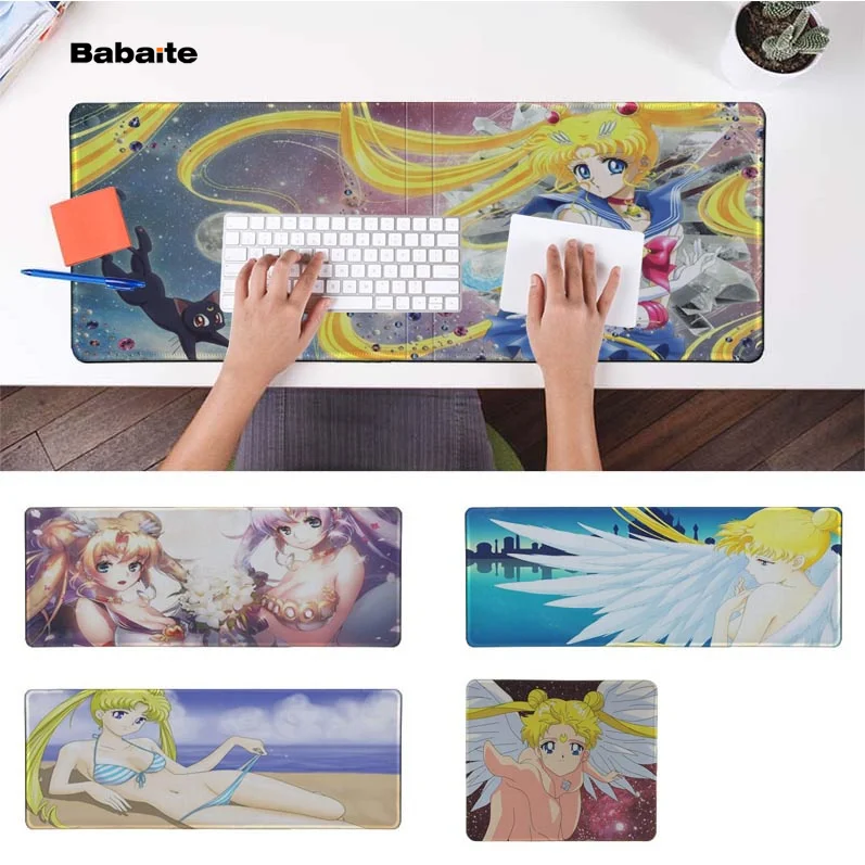 

Babaite Sailor Moon Anime Office Mice Gamer Soft Mouse Pad Speed/Control Version Large Gaming Mouse Pad
