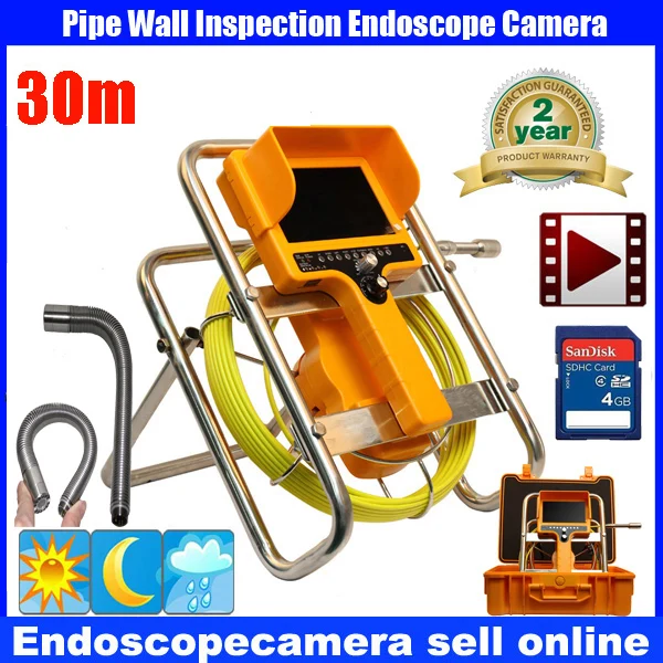 30M 90 degree drain Endoscope Pipe Inspection Camera Pipe Sewer Camera