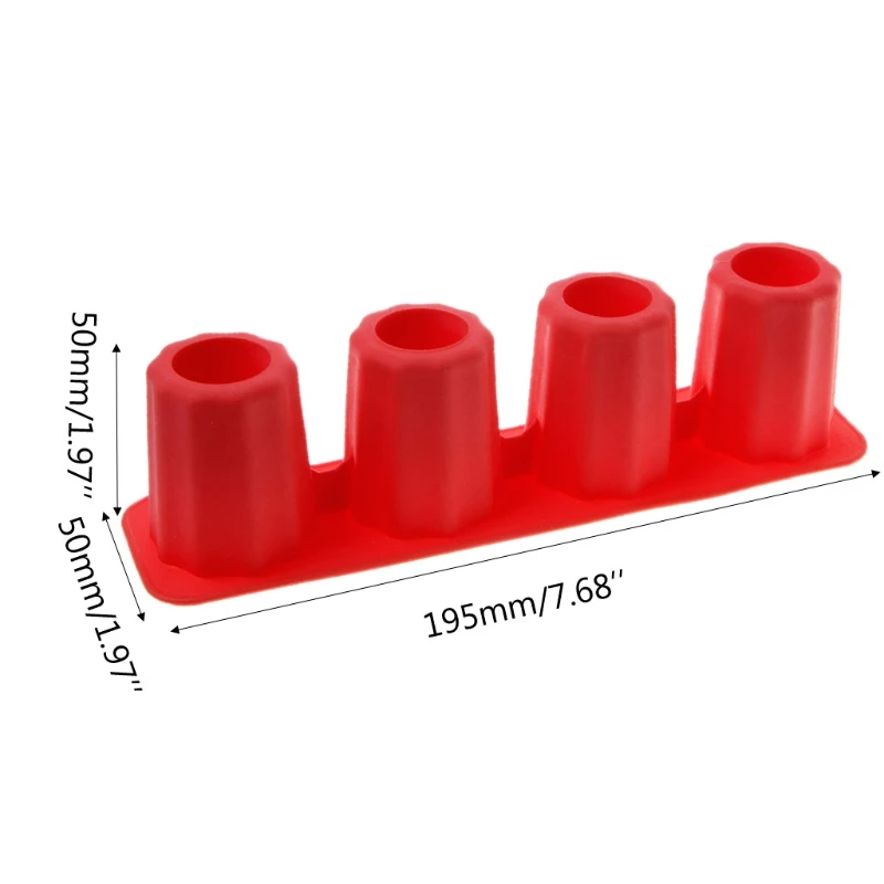 Практичная силиконовая форма в форме 4 стакана, ледяной куб, Рюмка для вина, форма для замораживания, инструмент для изготовления