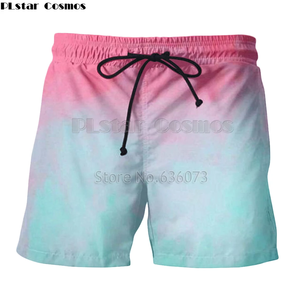 YX GIRL Brand clothing 2018 summer New Fashion Mens Womens Shorts colorful psychedelic 3d Print casual shorts