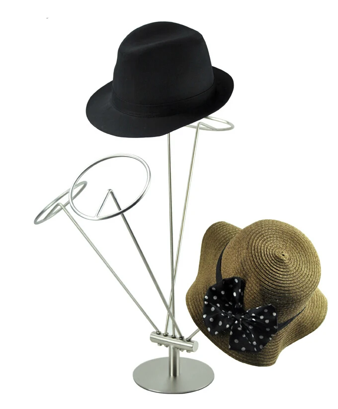 Metal Multiple Bracket Hat Cap Display Rack Hat Display Stand Holder MJ