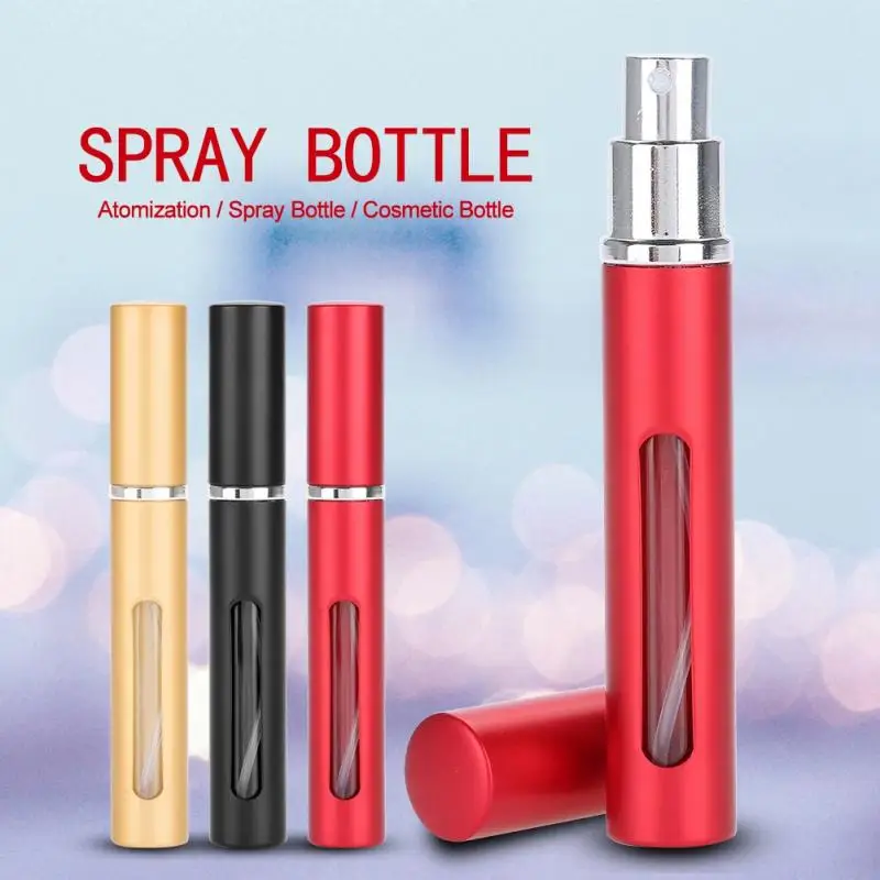 

5ml Portable Mini Aluminum Refillable Spray Bottle With Spray Empty Cosmetic Containers With Atomizer For Traveler