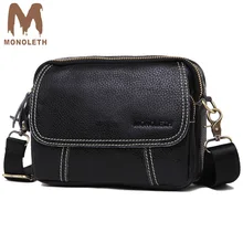 MONOLETH Top Genuine Leather Men Bags business Male Messenger Bag Fashion casual Crossbody Shoulder Bag Men Travel Bag W6001