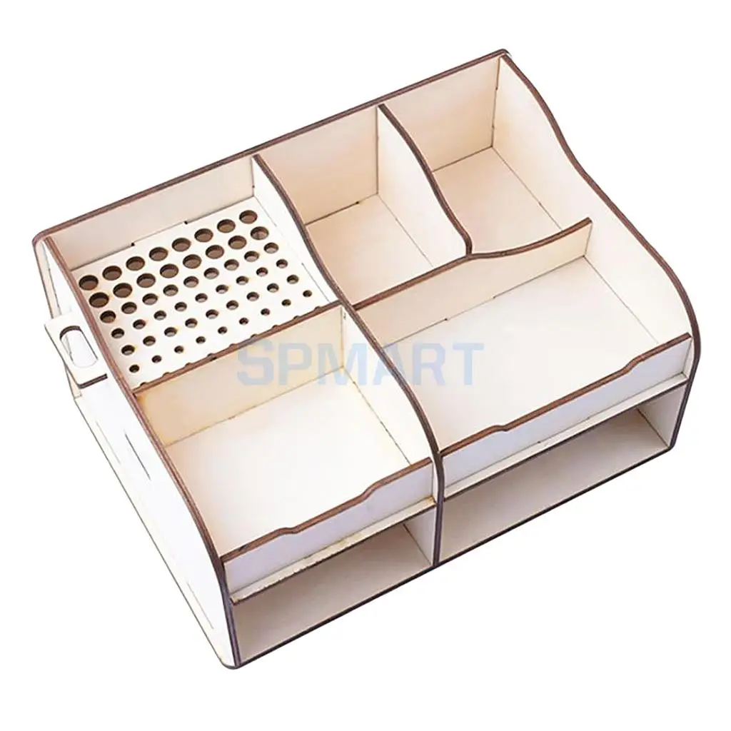 DIY Basewood Portable Action Figure Model Building Kit Tool Storage Rack Shelf for Gundam