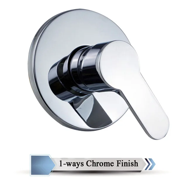 Chrome C 1way "Одноцветное BrassWall крепление Смеситель Управление клапан смесители для душа Скрытого Клапан смесители" - Цвет: Chrome C 1way