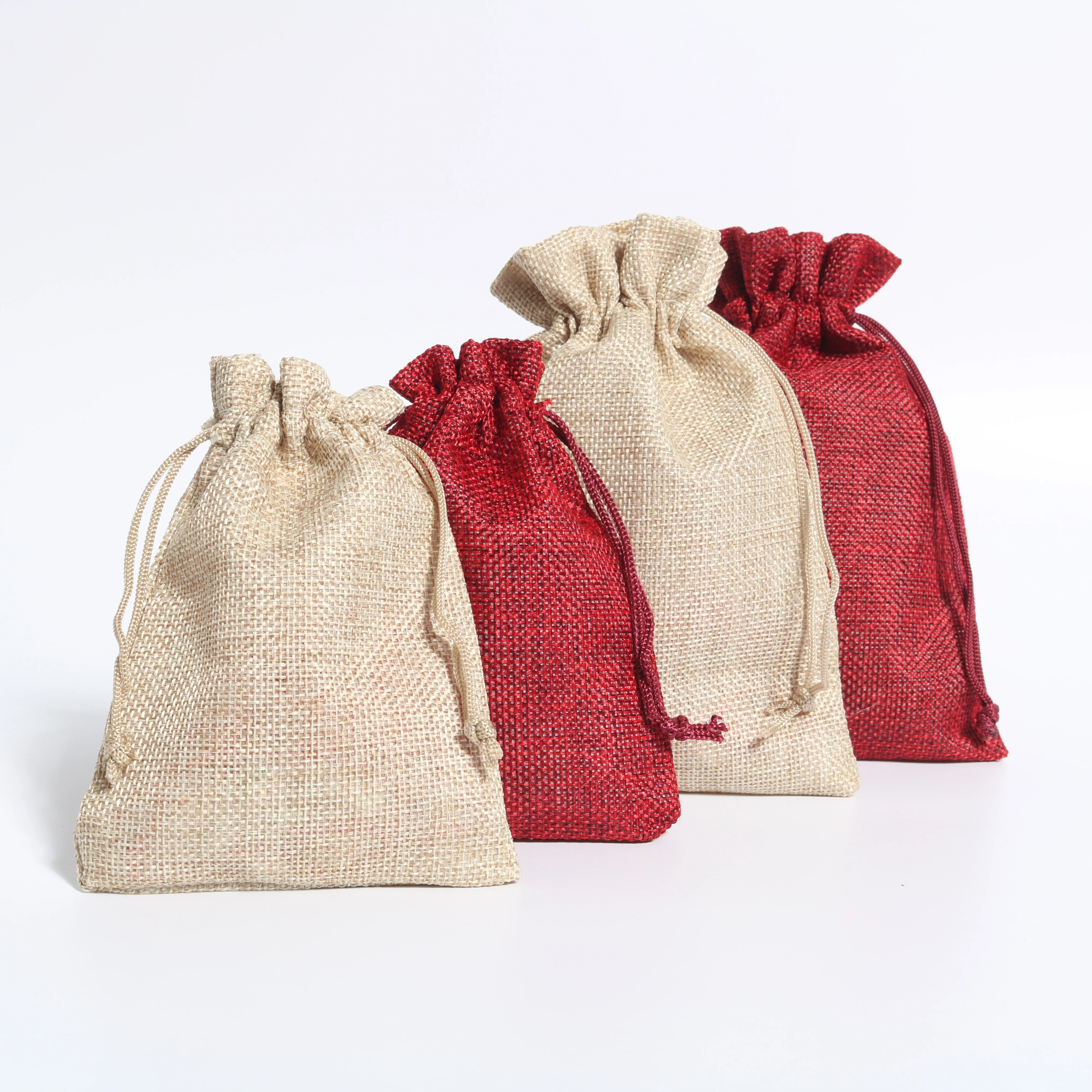 25pcs/lot Linen 10*14cm 13*18cm Gift Bags Party Favor Holders Muslin