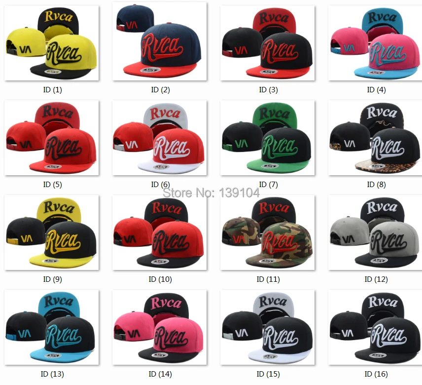 rvca brand hats