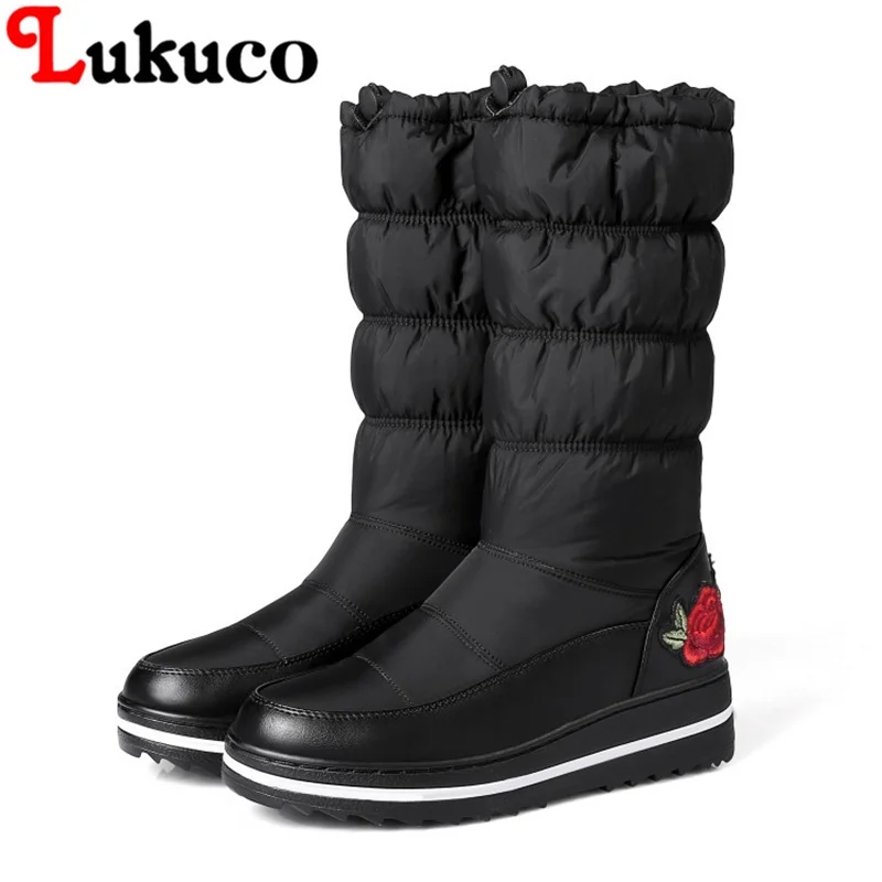 

2018 elegant winter warm boots 38 39 40 41 42 43 44 down boots high quality plush inside real picture lady shoes free shipping