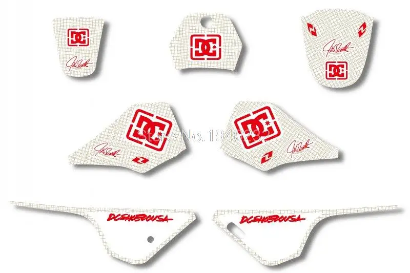 

New Style TEAM GRAPHICS&BACKGROUNDS DECAL STICKERS Kits For Yamaha PW 80 PIT bike (White/Red)