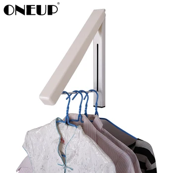 

ONEUP Stainless Steel Wall Mount Clothes Drying Rack For Clothing Collapsible Metal Clothes Hanger Save-Space Organizer Non-Slip
