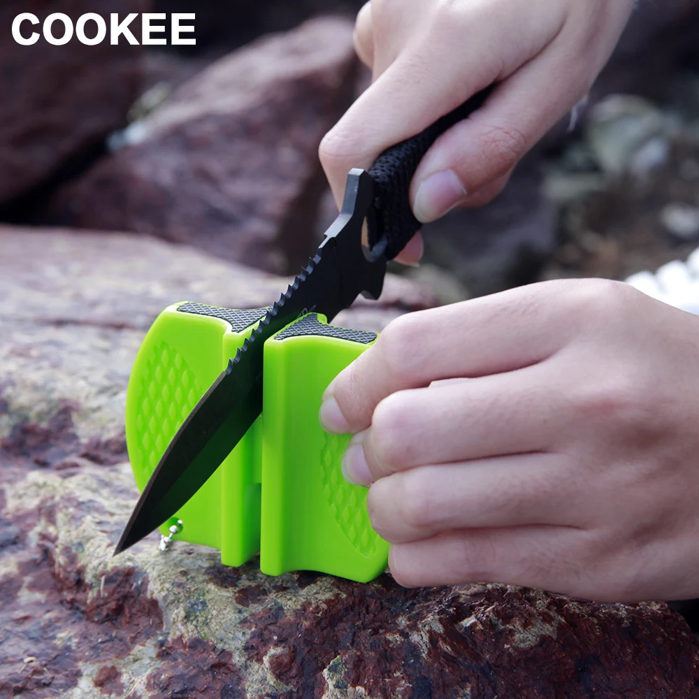 New Two Stages Portable Outdoor Knife Sharpener Lightweight Household