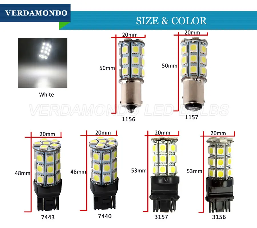 Автомобильная светодиодный ная лампа BA15S 1156 BA15D 1157 T20 7440 7443 T25 3156 27SMD 3157