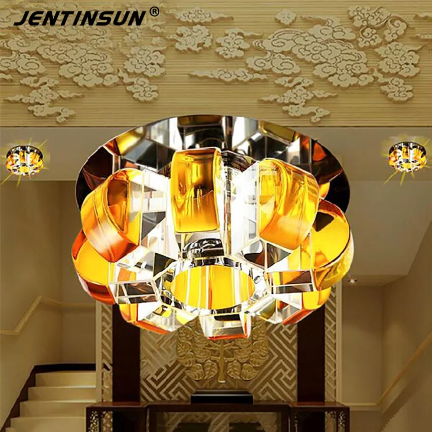 Buy Free Shipping G4 20W or LED 3W Creative LED Crystal Aisle Lights Ceiling