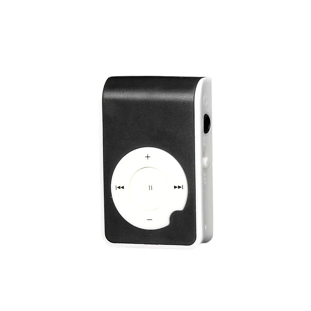 Мини металлический зажим USB MP3 плеер Поддержка микро SD TF карта Музыка Медиа 4,2 - Цвет: Black