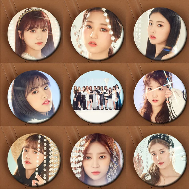 

KPOP IZONE Brooches 2nd Mini Album HEARTIZ Official Photo IZ*ONE HEART*IZ Pin Badge For Clothes Hats Backpack Corsages