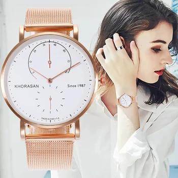 

New neutral alloy mesh with personalized rose gold watch men's and women's watches relogio reloj mujer montre homme gift orologi