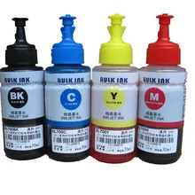 70 мл 4 шт. краситель пополнения чернил комплект для Epson L100 L110 L120 L130 L132 L200 L210 L220 L222 L300 L310 L312 L350 L355 L360 принтер