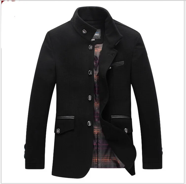 2015 New winter woolen coat man wool jacket ,male long dust coat , Men ...