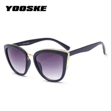 YOOSKE Cateye Солнцезащитные очки женские роскошные брендовые дизайнерские винтажные градиентные очки ретро солнцезащитные очки «кошачий глаз» женские очки UV400