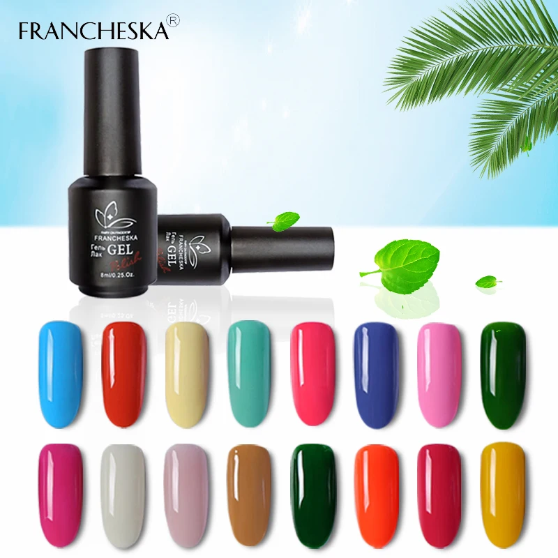 

Francheska color 58-96 nail gel polish ongles unha oje LED UV gel nail polish soak off long lasting semipermanente hybrid nail