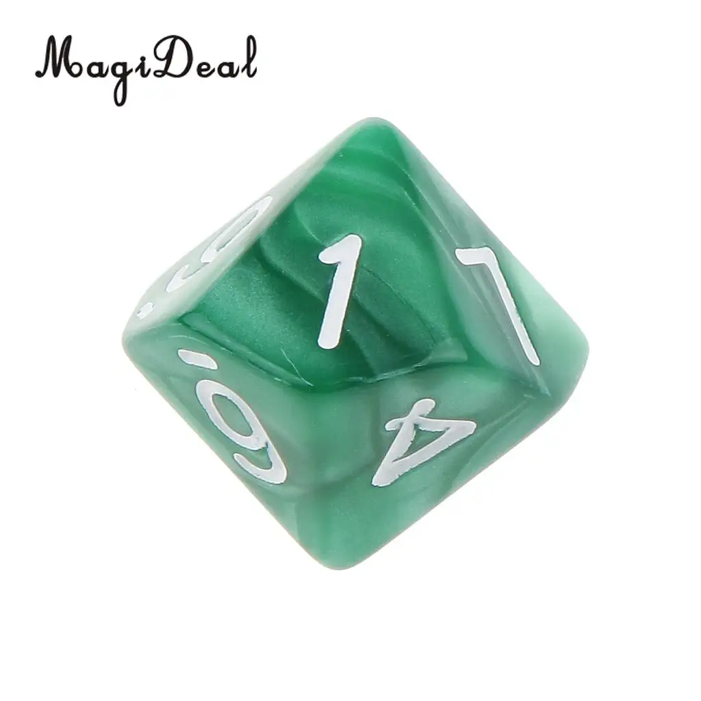 MagiDeal 10Pcs Acrylic Ten Sided Dices D10 for Friends Family Party Club Pub Bar Playing D&D RPG Games Funny Toys 22x22x22mm