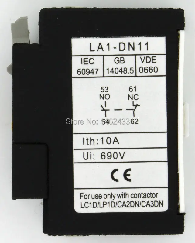 LA1-DN11 F4-11 1NO+ 1NC вспомогательный Контактный блок для CJX2 LC1-D серии AC Контактор