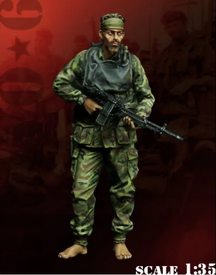 1/35 Scale Vietnam War US barefoot Unpainted Miniatures Resin Model Kit figure Free Shipping | Игрушки и хобби