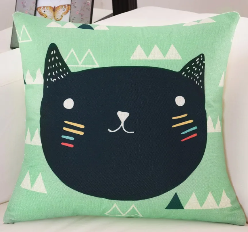 45x45 см мультфильм Лежанка для котиков для диких животных история для детской комнаты, Наволочка на подушку домашняя декоративная подушка чехол для стула кровать B176