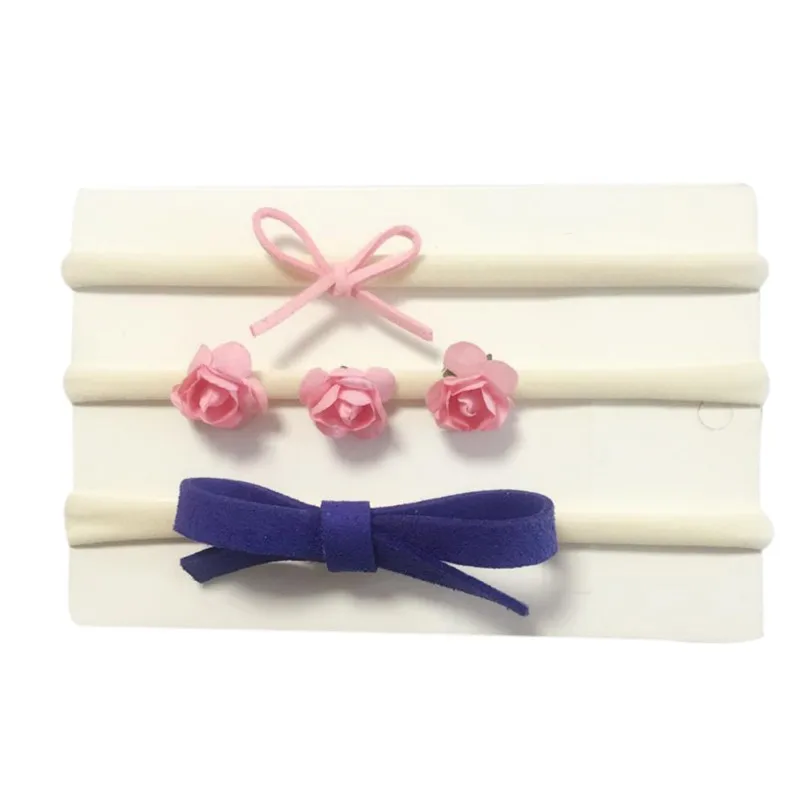 3 Pcs/Set Kids Baby Girl Floral Bow Elastic Headbands Princess Holiday Party Hair Accessories Photography Headwear | Детская одежда и