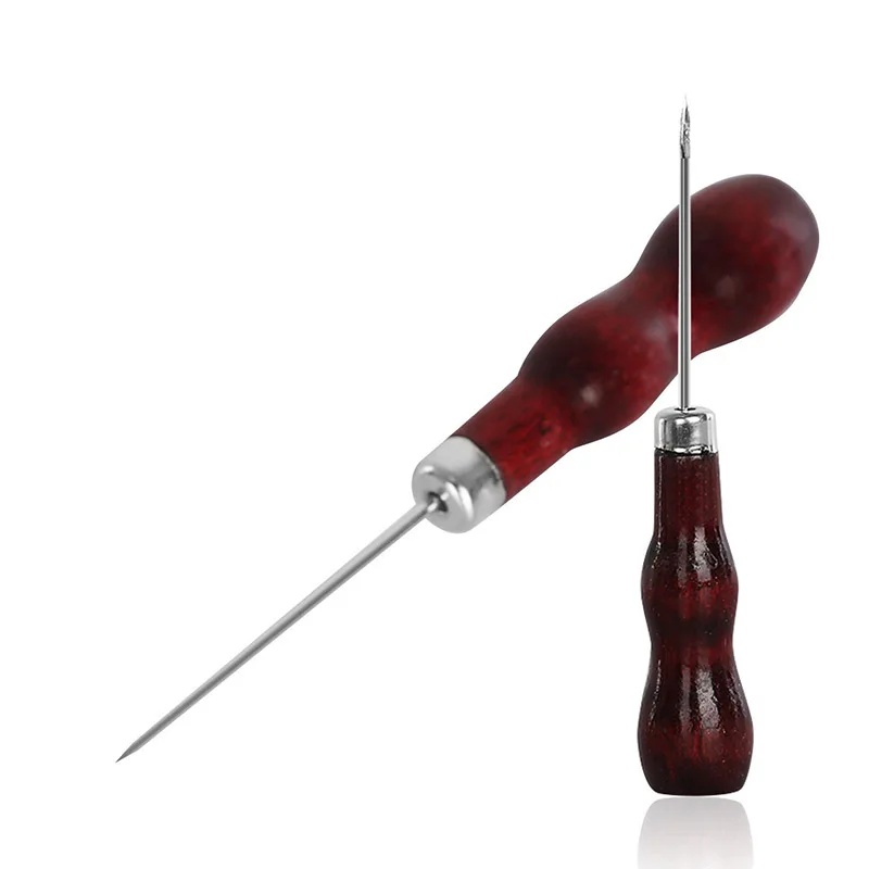 

14Pcs Leather Craft Tools Hand Stitching Sewing Tools Kit for Thread Awl Waxed Thimble 66CY