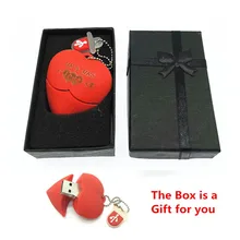 Более 10 шт.) бесплатный логотип на заказ, красное сердце, свадебный подарок, USB флеш-накопитель 2,0, ручка/большой палец, 4 ГБ, 8 ГБ, 16 ГБ, 32 ГБ, 64 ГБ+ коробка