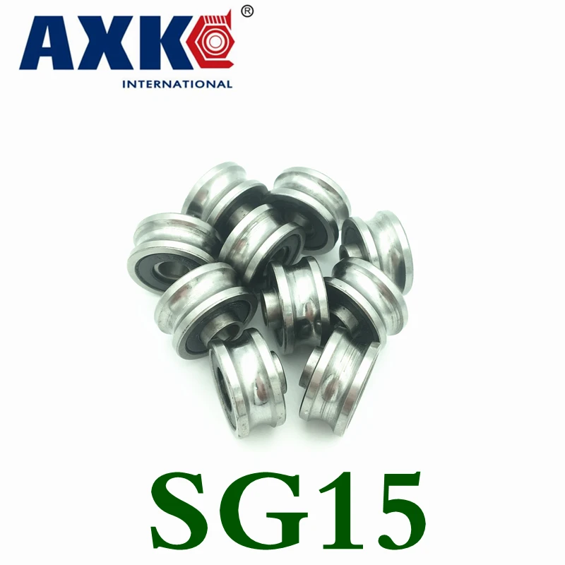 Axk 10 шт. Sg15 Sg5rs u-пазовые Подшипники 5x17x8x9,75 мм для отслеживания направляющего ролика для Co2 лазерной гравировки и резки