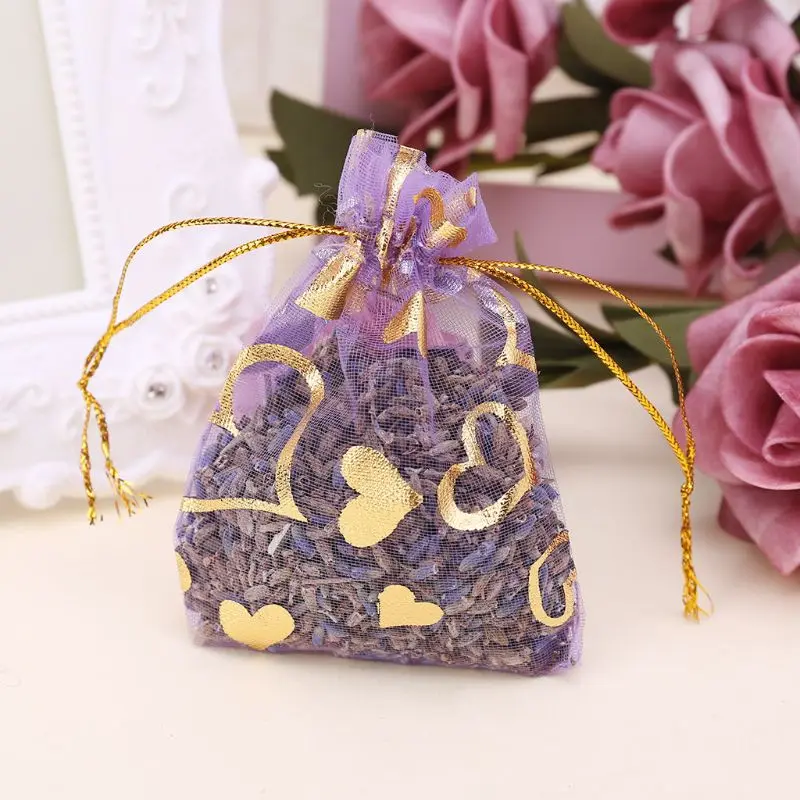 5pcs Real Lavender Organic Dried Flower Sachets Buds Blooms Bag Scent Fragrance Car Home Office Decor