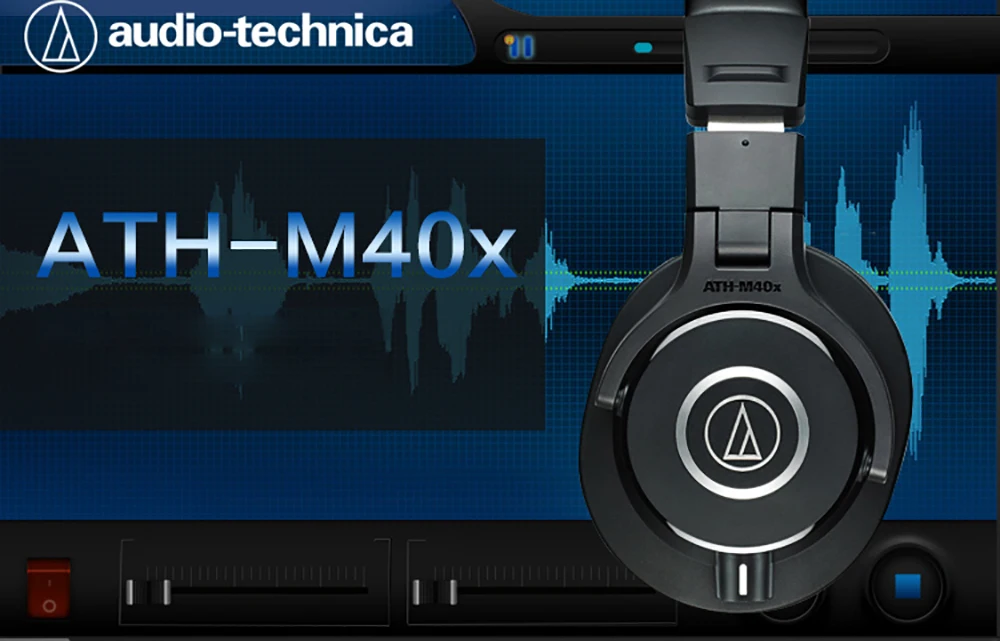 Оригинальные наушники Audio-Technica ATH-M40x, профессиональные мониторные наушники, Накладные наушники, складные наушники HiFi с съемными кабелями