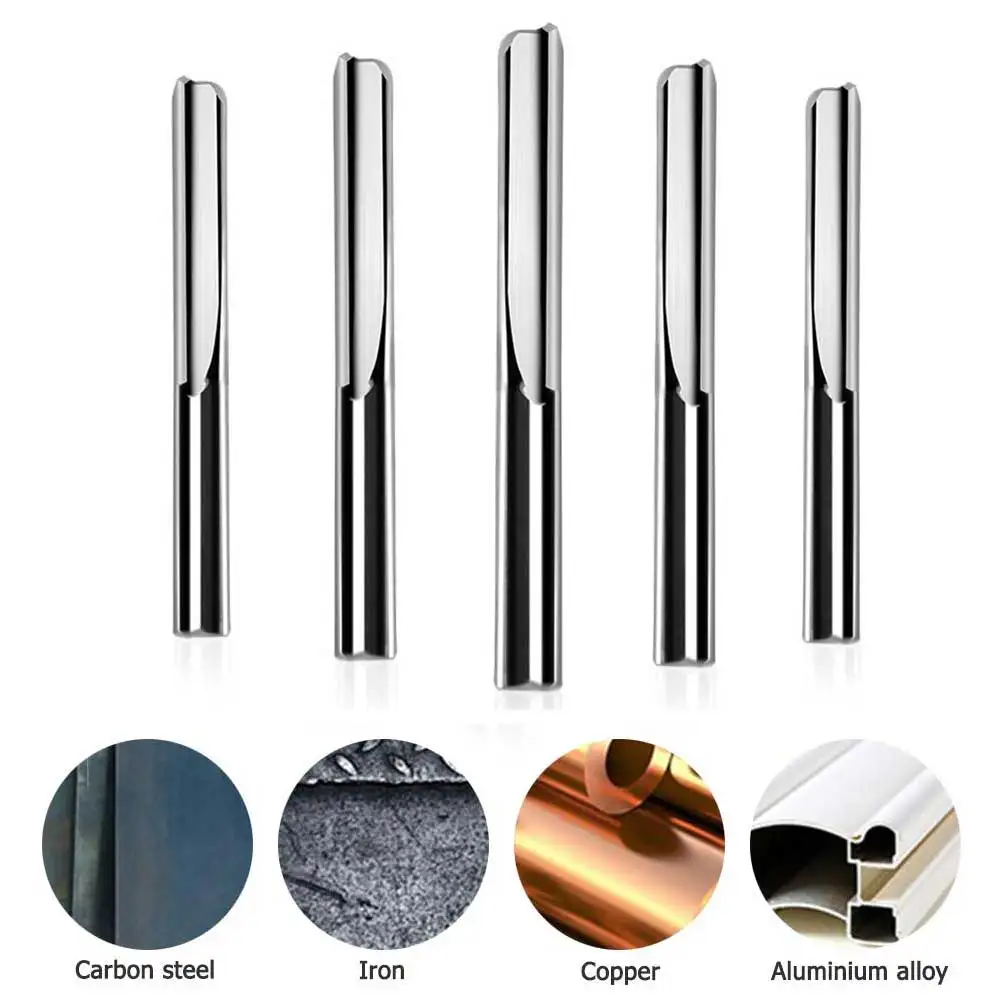 

2 flutes Double Edged Cutter Straight Bit Woodworking Tools Tungsten steel CNC Router Bit cutting carving MDF PVC Acrylic wood