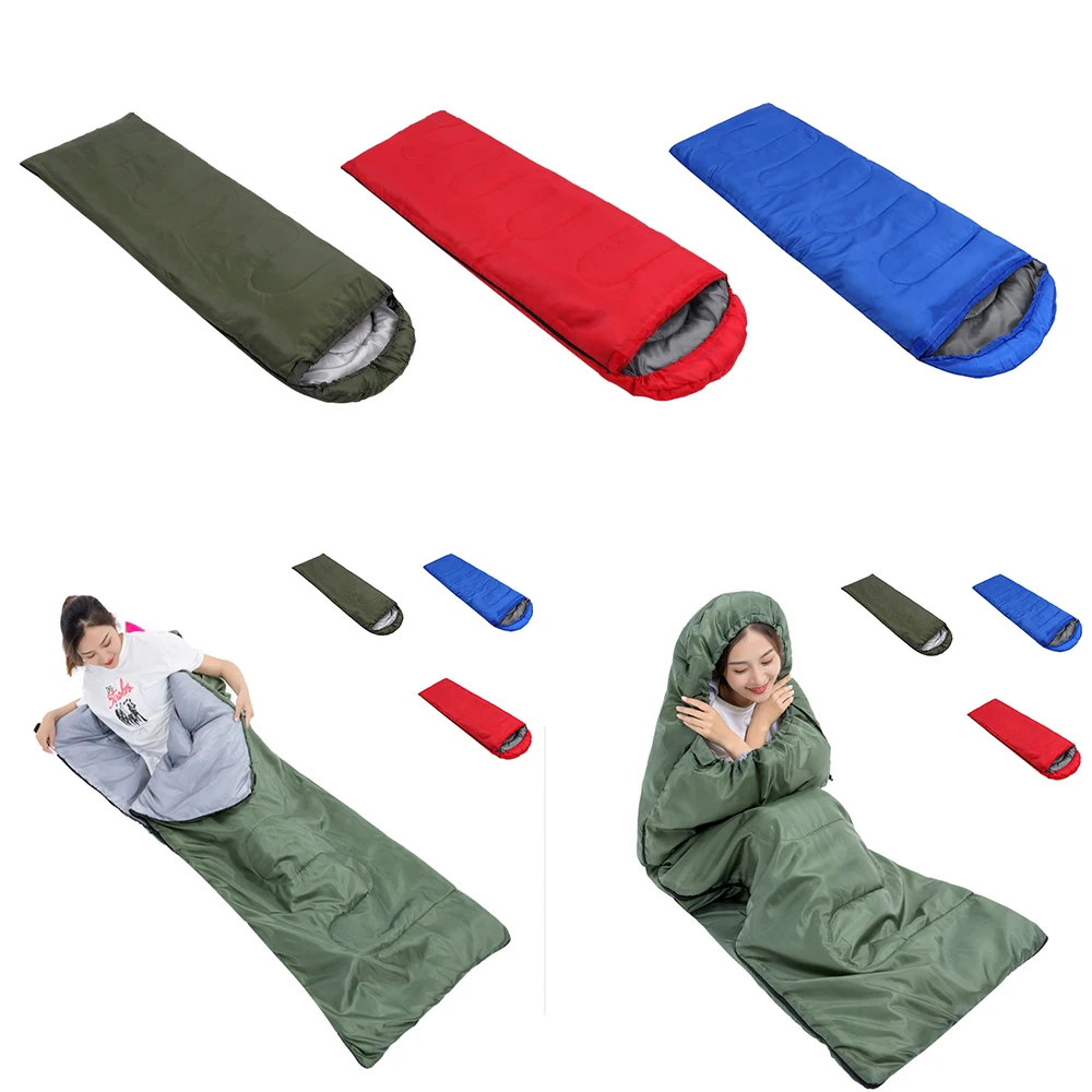 Beach Mat Camping Sleeping Bag Lightweight 4 Season Warm Cold Envelope Backpacking Sleeping Bed Bag