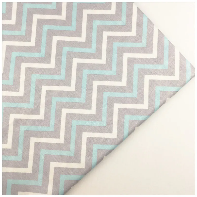 

Syunss Diy Patchwork Cloth For Quilting Baby Cribs Cushions Dress Sewing Tissus Blue Gray Wave Print Twill Cotton Fabric Tecido