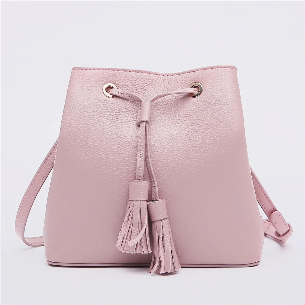 

New Arrival Women Fashion Bag Famous Brand Designer Bucket Genuine Leather Lady Messenger Bag Crossbody Bag for Girls Bolsa Sac