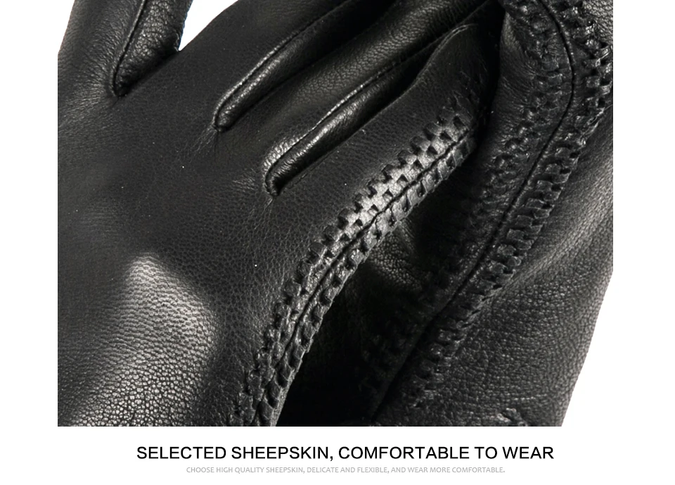 Модные черные кожаные женские перчатки, модные настоящие женские кожаные перчатки, удобные зимние женские варежки-LPDCB