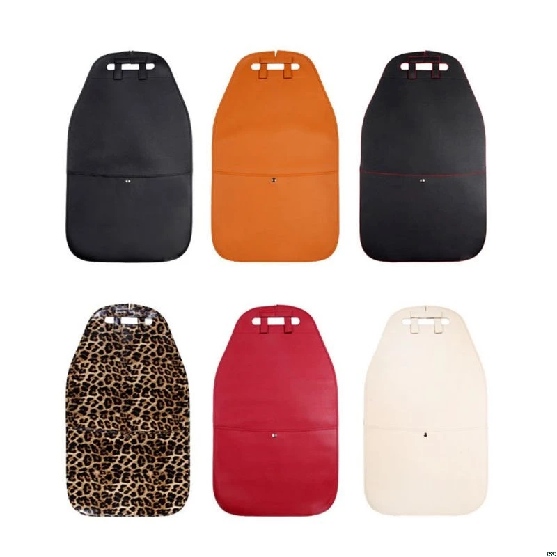  Car Seat Back Cover Case With Storage Pocket Organiser Rear Seat Cover Anti Kick Mats Wear-resistan