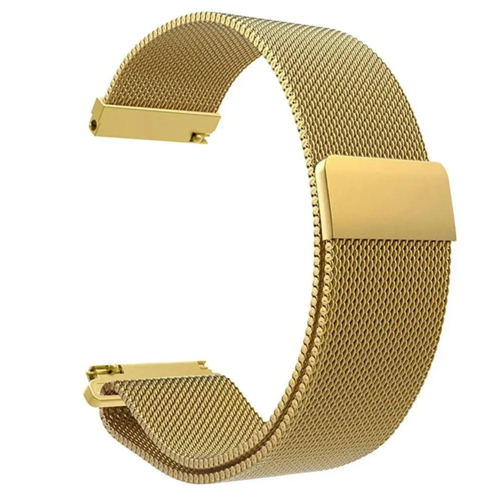Браслет из нержавеющей стали с сеткой, Смарт-часы, часы на магнитном ремешке, сменные часы для Xiaomi Mi Amazfit Bip Youth Watch - Цвет: gold