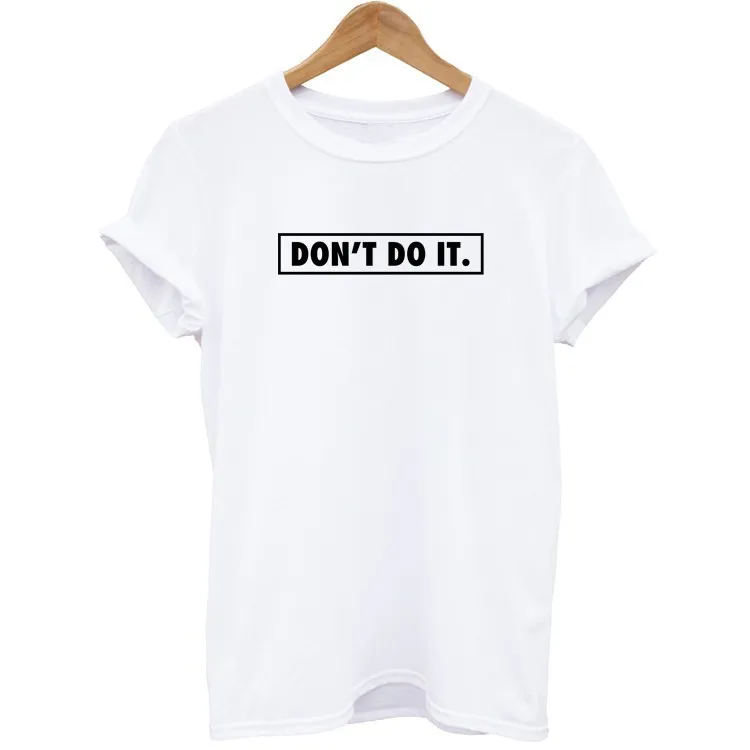 New Fashion Women font b Fitness b font T Shirts don t do it T shirts