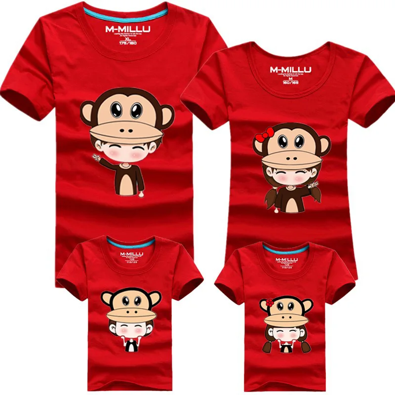 Ropa de la familia Mono Camisetas 12 Colores de Verano de