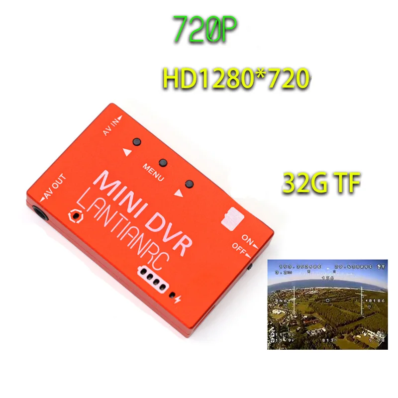 

5.8G FPV NTSC/PAL Video Recorder DVR Module 720P HD 1280*720 AV Output Support 32G TF Card For FPV RC Drone Aerial Photography