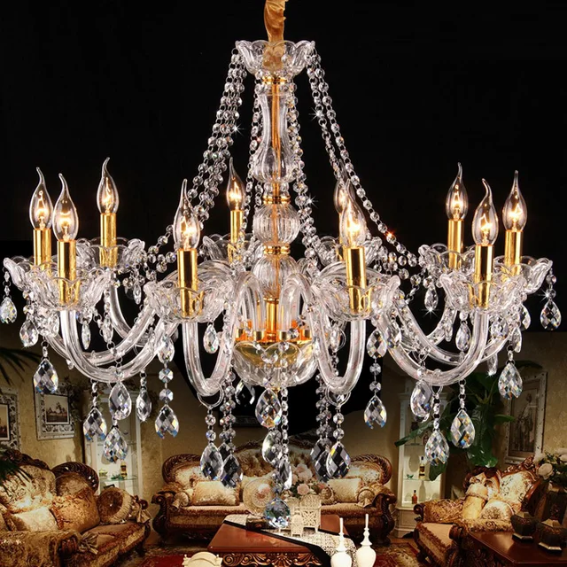 Online Shop 10 Lights Italian Antique Crystal Chandelier Gold 10 lights Italian Antique crystal chandelier gold candle chandeliers bedroom hanging lamps vintage droplight kids led ... - Online Shop 10 Lights Italian Antique Crystal Chandelier Gold
