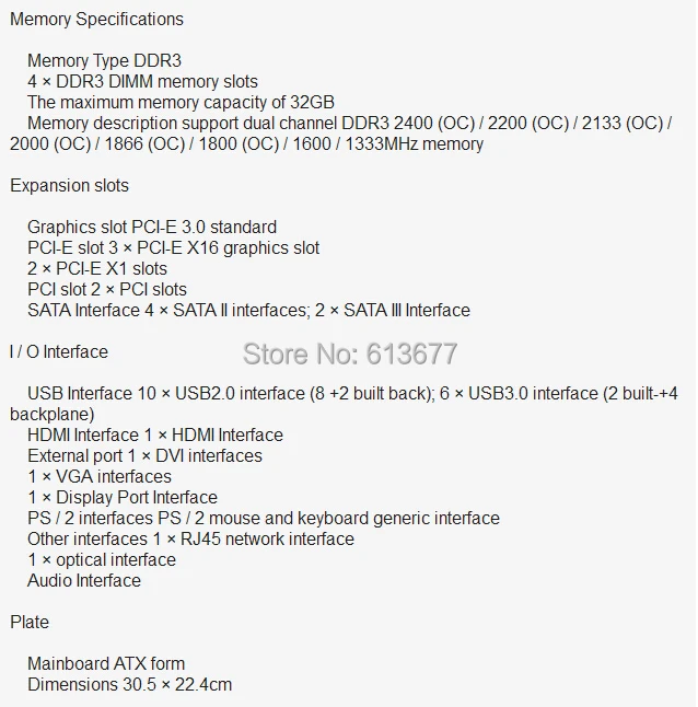 Материнская плата ASUS P8Z77-V LK LGA 1155 DDR3 32 Гб Z77 SATA3 USB3.0 конвертер-Переходник VGA DVI HDMI рабочего Материнская плата